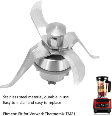 Запасна частина леза міксера, сумісна, алюмінієве лезо міксера, змінний аксесуар, підходить TM21 EM