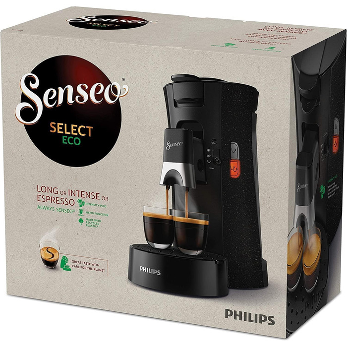 Кавоварка Philips Senseo Select CSA240/20 в капсулах (селектор міцності кави плюс, функція пам'ятки, виготовлена з переробленого п