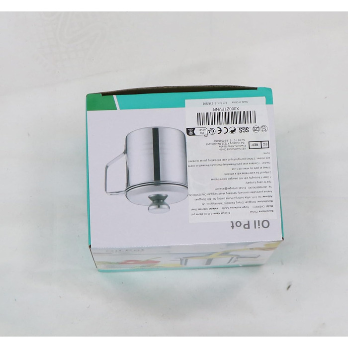 Контейнер для жиру Chihee Економія жиру для бекону з нержавіючої сталі з дрібним сітчастим ситечком 1,2 л Контейнер для олії з пилонепроникною кришкою Протиковзкий піддон для кухні для смаження Приготування їжі Зберігання жиру Масляне ситечко