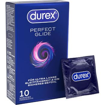 Презервативи Durex Perfect Glide, додатково зволожені, 10 шт