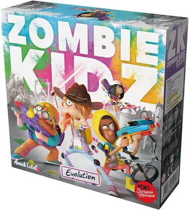 Маска скорпіона, Zombie Kidz Evolution, дитяча гра, настільна гра, 2-4 гравці, вік 7, 15 хвилин, німецька, різнокольорова, барвиста