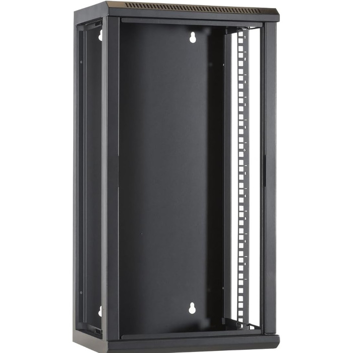 Дюймова серверна стійка - зі скляними дверима (ШxГxВ) 312x310x618 мм - Чорна - для домашнього та офісного використання 12U Чорний, 12U - 10-