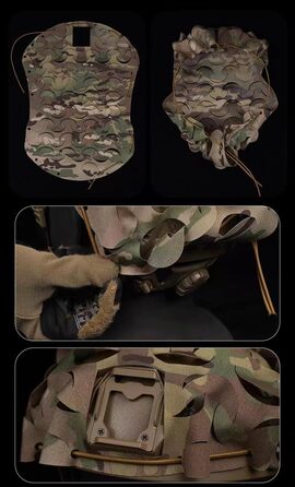 Тактичний чохол для шолома камуфляжного типу, військове спорядження, швидкий чохол для шолома для пейнтболу, полювання, стрільби, розмір M/L, один розмір CP