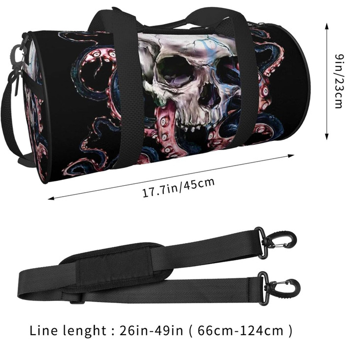 Ізольовані дорожні сумки з зображенням голови восьминога, для спортзалу, спортивного спорядження, велика дорожня сумка, сумки на нічліг та для вихідних днів для чоловіків та жінок