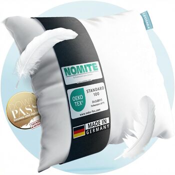 Пухова подушка зі 100 пір&39яним наповнювачем Пухова подушка 80 x 80 см Пухова подушка для голови 80x80 Дихаюча Оптимальна підтримка для спокійного сну - Пухова подушка 80x80 () 80x80 см