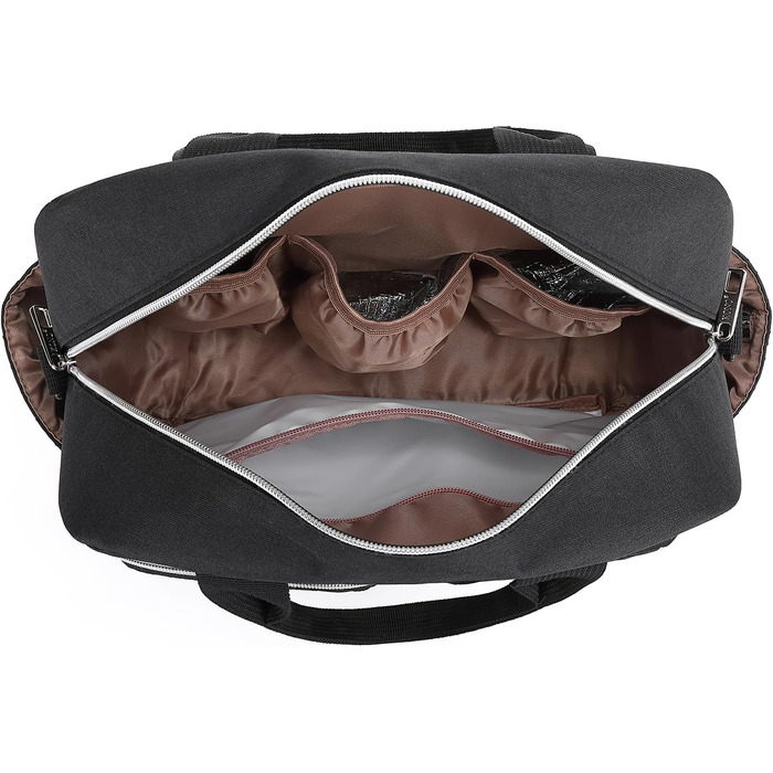 Сумка для пеленання дитини, стильна, для мами і тата, дорожня сумка-трансформер з ізольованими кишенями чорна