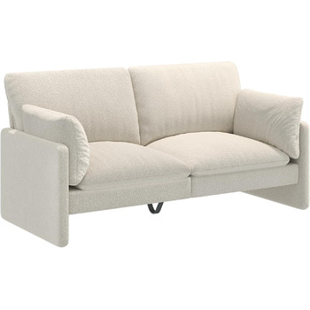 Місний диван UNIONLINE, розкладний диван шириною 172 см, сучасний двомісний диван з плюшевим принтом, 2-3 місця для вітальні, спальні, квартири, домашнього офісу, білий 3-місний диван, шириною 172 см, тканина плюшевий принт, шириною 172 см, білий, 3-