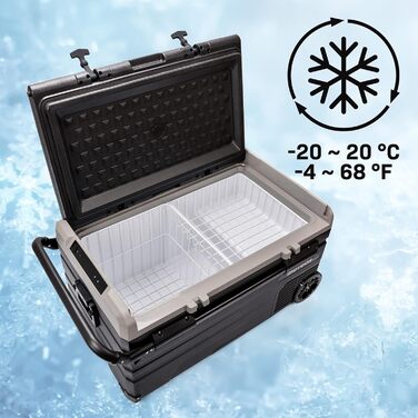 Метеор термоелектричний холодильник з колесами і управлінням додатком через Bluetooth Електричний компресорний охолоджувач 12/24В