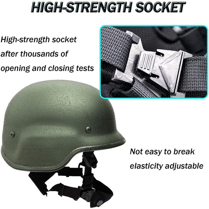 Куленепробивний шолом M88, військовий шолом із рівнем захисту 2, високоякісний сталевий матеріал, шкіряний потовий ремінець для військових навчальних та бойових пейнтбольних шоломів