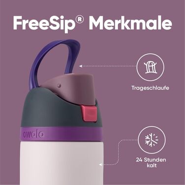 Ізольована пляшка для води Owala FreeSip з нержавіючої сталі, 710 мл, Dreamy Field