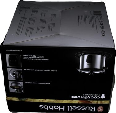 Рисоварка Russell Hobbs 1,8 л в комплекті з пароваркою (функція підтримки тепла, каструля з антипригарним покриттям, ложка для рис