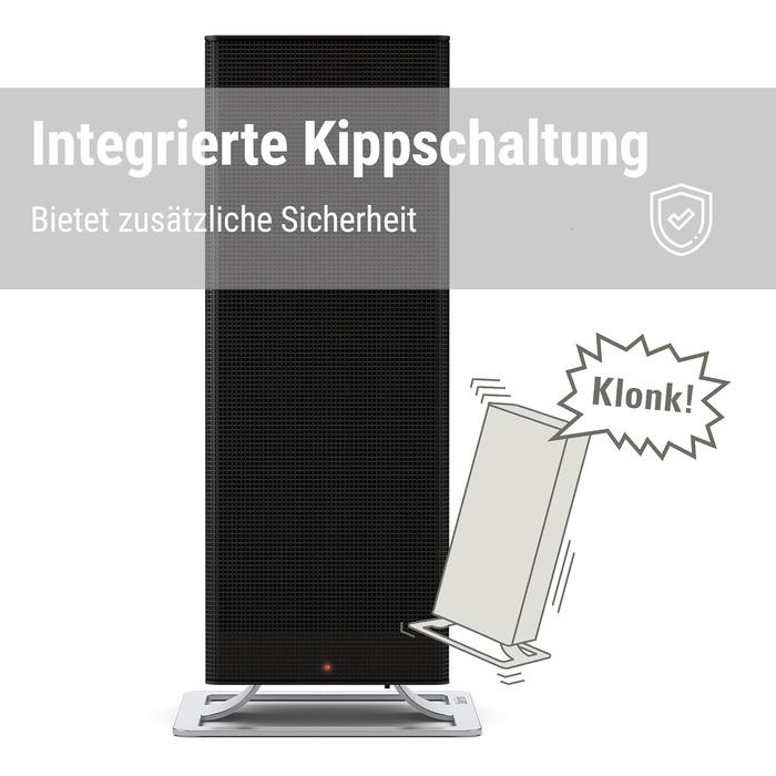 Великий вентилятор-обігрівач Stadler Form Anna з контролем температури, 8 режимами нагріву (300-200 Вт), захистом від перекидання та автоматичним режимом, білий