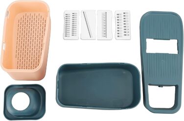 Багатофункціональний подрібнювач овочів Miokycl, ручний подрібнювач сиру із захисним кожухом для рук для зливу, шинкування, зберігання овочів