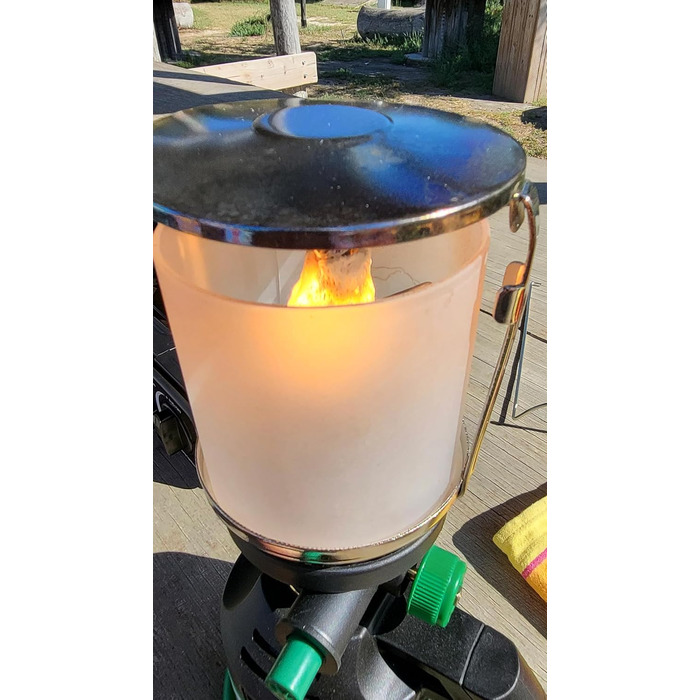 Газова лампа Nola з газовим балончиком 190 г та 3 чохлами - Газовий картриджний ліхтар для кемпінгу, газовий балончик з бутаном, газовий ліхтар для вулиці, газовий ліхтар для кемпінгу, паливний ліхтар, арт. 930