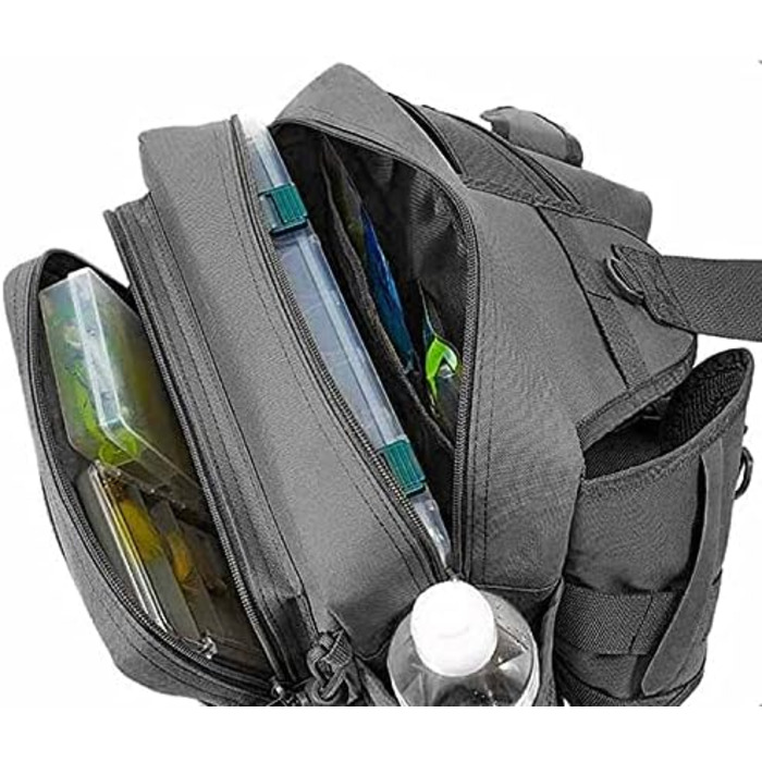 СУМКА ДЛЯ РИБАЛКИ ЧОРНА ВОДОСТІЙКА Рюкзак для риболовлі Сумка Сумка для риболовних приналежностей для рибалок для спінінгової риболовлі