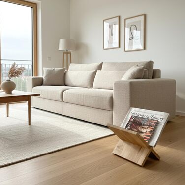 Сучасна підставка для газет з масиву дерева Папка для журналів Тримач для журналів Дерев&39яна підставка для газет Тримач для журналів та кошик для газет Зберігання журналів (натуральний)