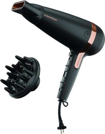 Набір для догляду за волоссям GRUNDIG фен Naturashine HD 7081 з іонною функцією та керамічним покриттям та випрямляч для волосся Naturashine HS 7030