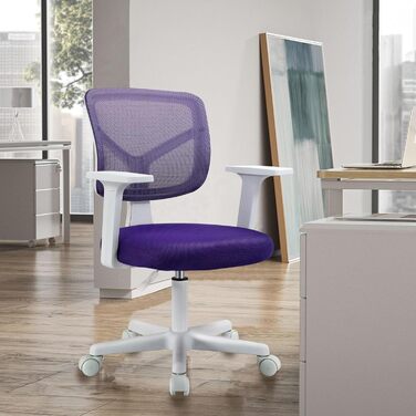 Дитяче офісне крісло SVITA Joy, регульоване по висоті, обертове крісло з колесами, фіолетове