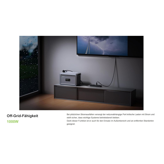 Балконна електростанція, накопичувач енергії &quotвсе в одному&quot потужністю 2048 Втгод з 4 MPPT, вхідна потужність фотоелектричних систем 2600 Вт для балконних електростанцій (0 ПДВ) (NEXA2000), 2000