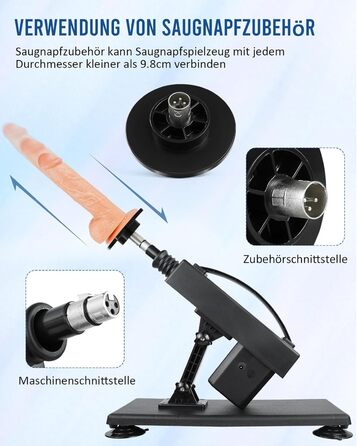 Секс-машина iKenmu для жінок, автоматична з фалоімітатором, регульована інтенсивність, присоска