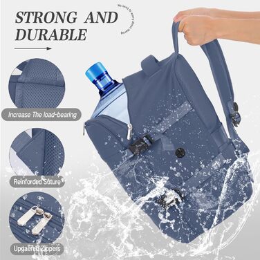 Рюкзак для ручної поклажі Ryanair 40x30x20, невеликий дорожній рюкзак, ручна поклажа, дорожній рюкзак для Ryanair, Easyjet та Wizz Air з відділенням для ноутбука та кишенею проти крадіжки, D-синій