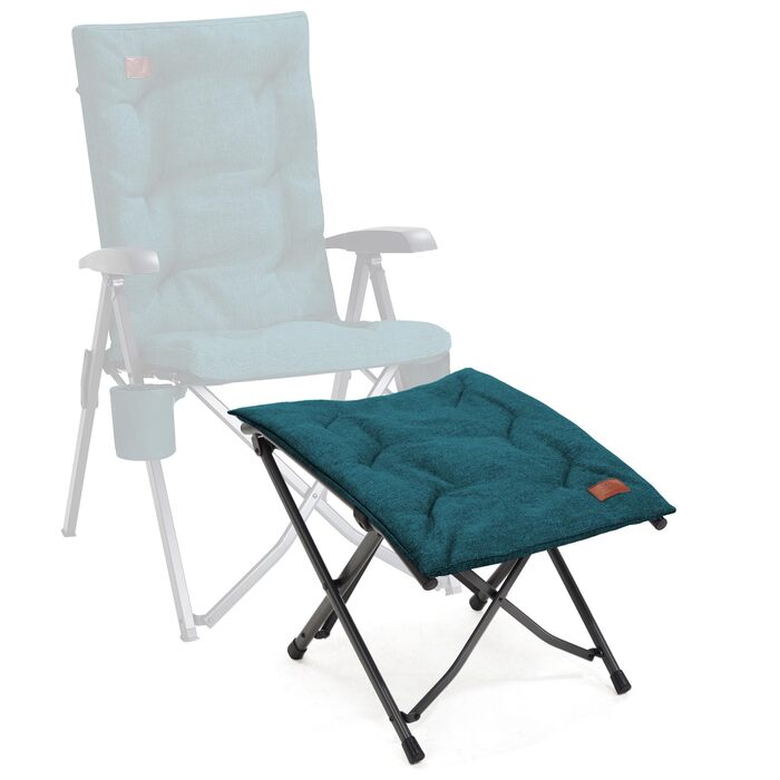 Складаний пуф для ніг EVER ADVANCED, складний табурет висотою 47 см, м&39яка підставка для ніг для крісел, садових та балконних стільців, похила лінія, зелений