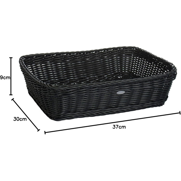 Багатофункціональний кошик Westmark, підходить для готелів та ресторанів, прямокутний, приблизно 37 x 30 x 9 см, синтетичне волокно, Saleen Edition, чорний, 02052019101 L Black