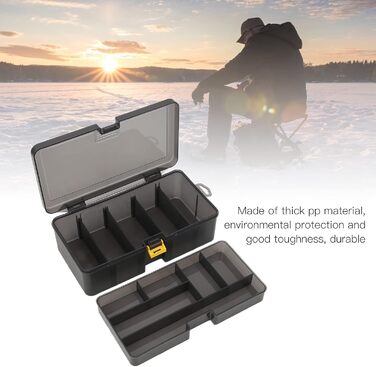 Пластикова коробка для приманки великої місткості, двошарова коробка для приманки, рибальська коробка зі знімним відділенням, багатофункціональний футляр для зберігання рибальських аксесуарів, міцна та довговічна, k