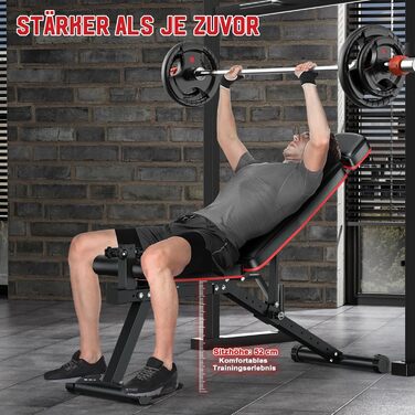 Регульована силова лава XDDIAS з розгинанням ніг та згинаннями, тренувальна лава з підголівником до 410 кг, 10-позиційна лава для домашнього спортзалу з нахилом/плоским/низьким положенням спинки, багатофункціональна силова лава чорного кольору