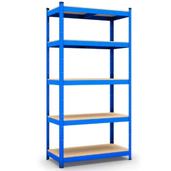 Стелаж для зберігання Panorama24 синього кольору, вантажопідйомність до 875 кг - Розміри 200 x 100 x 60 см, полиця, полиця для підвалу, полиця без болтів, полиця для майстерні, полиця для важких робіт