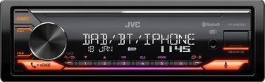 Автомобільна радіостанція JVC KD-X482DBT USB з DAB і Bluetooth гучним зв'язком (USB, AUX-вхід, 3 x Pre-Out 2, 5 В, Stores Alexa, звуковий процесор, 4x50 Вт, підсвічування VAR), чорний