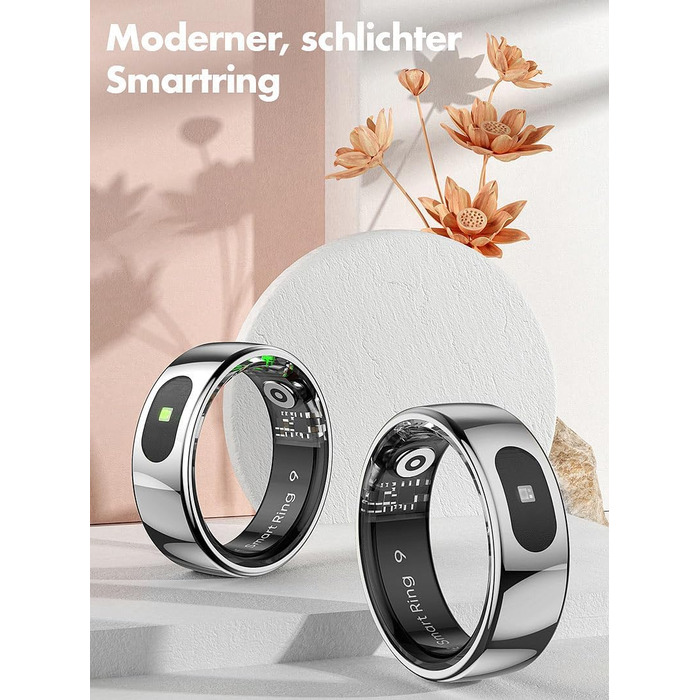 Фітнес-кільце Newgen Medicals для чоловіків фітнес-кільце, сенсорне керування, пульс, SpO2, 5 атм, розмір 57 (розумне з вимірюванням пульсу, крокомір, смарт-годинник)