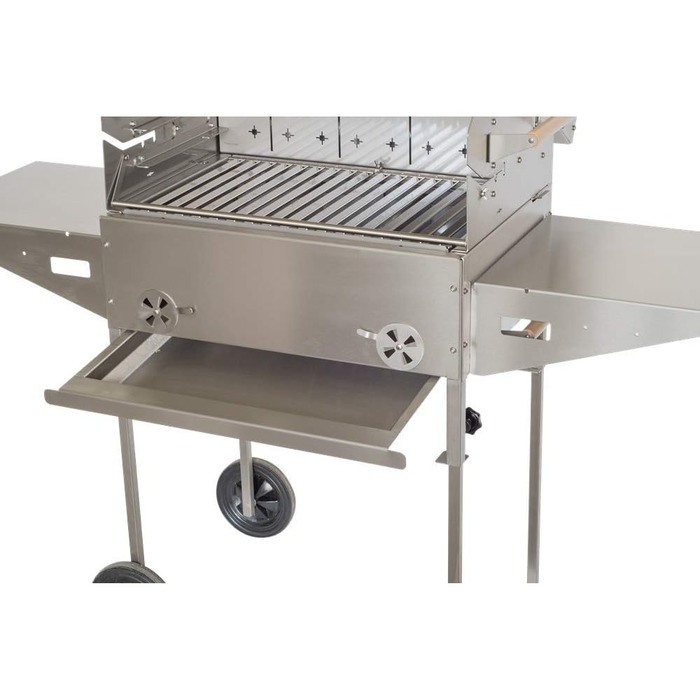 Гриль Profi Grill PG 600 з нержавіючої сталі, гриль на вугіллі, гриль для курки, гриль-вертел, камінна яма