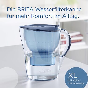 Фільтр для води BRITA Глечик-глечик Marella XL синій (3,5 л) в т.ч. картридж MAXTRA PRO All-in-1 фільтр для води для зменшення вапняного нальоту, хлору, свинцю, міді та речовин, що погіршують смак у воді Неодружений