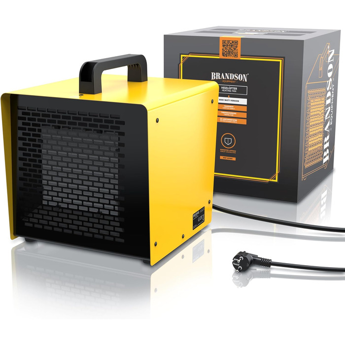 Керамічний обігрівач потужністю 3000 Вт - Осушувач повітря - Будівельний осушувач повітря - Турбоелектричний вентилятор-обігрівач із захистом від перегріву, надзвичайно потужний - для будівельних майданчиків, будинків, майстерень, гаражів