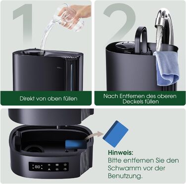 Зволожувач повітря CONOPU, зволожувач повітря для спальні 6 л для великих кімнат, 60-годинний ароматичний дифузор для кімнатних ро