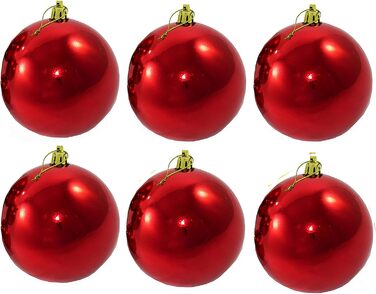Різдвяні кульки 6 шт червоні Annastore