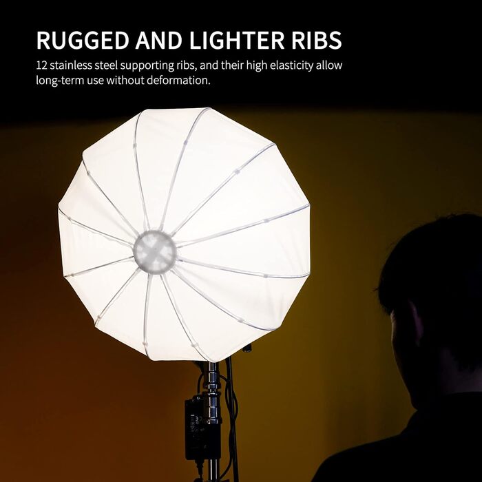 Ліхтар Софтбокс, LED світло Studio Photo Studio Set Аксесуари, Bowens Bracket, з тканинними дверима сараю, сумка для перенесення, для портретного товару YouTube Tiktok Відео Фотозйомка Ліхтар Softbox 65CM, 65 65
