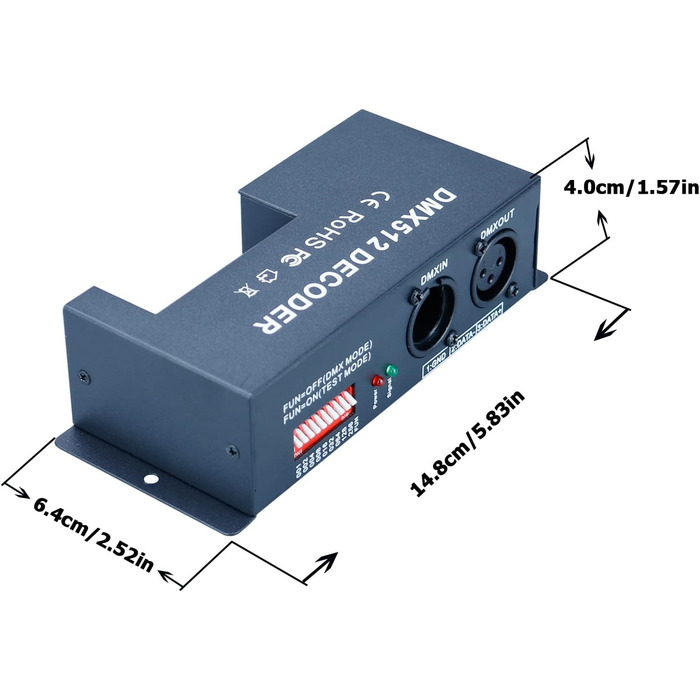 Драйвер контролера світлодіодного дедера JOYLIT DMX512 постійного струму 12 В 24 В 4 канали 4x4A для світлодіодної стрічки RGBW 5050 3528