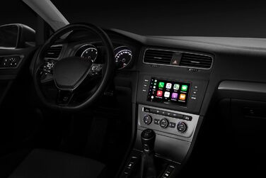 Дюймовий 2-DIN медіа-ресивер з Apple CarPlay, Android Auto, DAB і Bluetooth (включаючи відеореєстратор), 250DAB, 6,8-