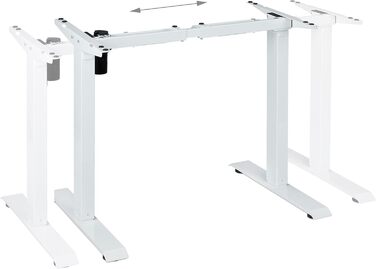 Електричний каркас столу Relaxdays з регулюванням висоти, розсувний, 71-121 см, каркас столу, сталь, білий