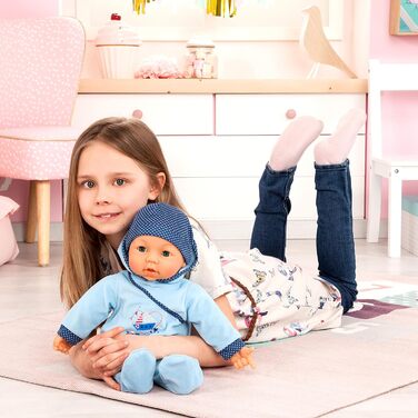 Функціональна лялька Hello Baby Boy з аксесуарами, 46 см, блакитна, 94683AA -