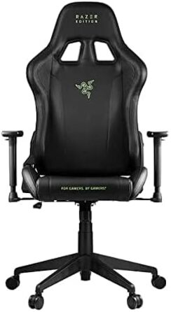 Ігрове крісло Razer Edition від Zen Gaming Chair, ігрове крісло з поперековою подушкою, подушкою для шиї, 3D-підлокітниками, чорно-зелене сучасне