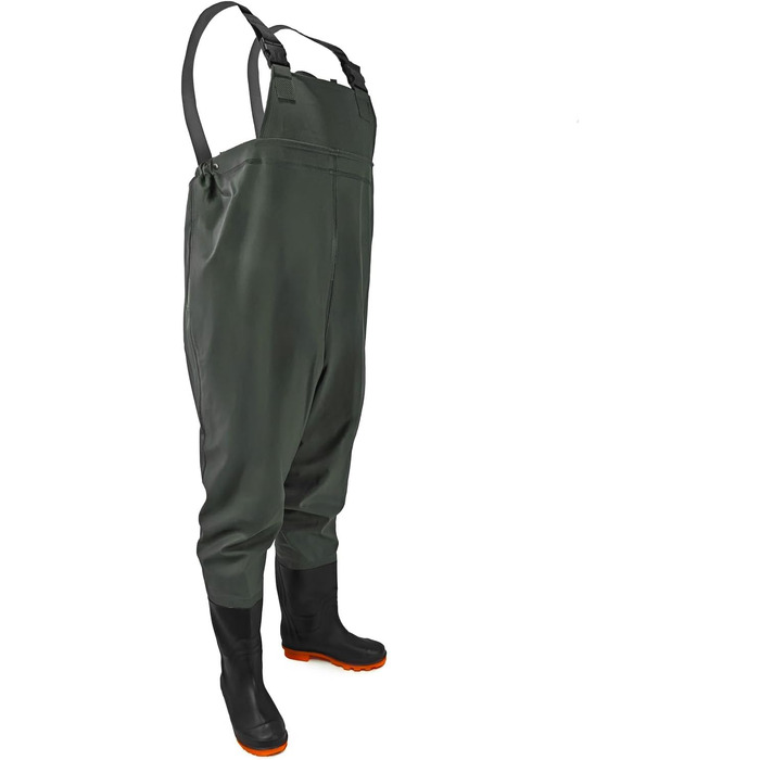 Вейдерси Omega розмір 43-46 100 водонепроникні гумові рибальські штани з нековзною підошвою, регульовані підтяжки, рибальські вейдерси з ПВХ для чоловіків, забродні чоботи для риболовлі та роботи у воді