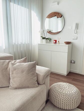 Модний пуф Beliani з бежевого бавовняного кольору 50x35 см Conrad