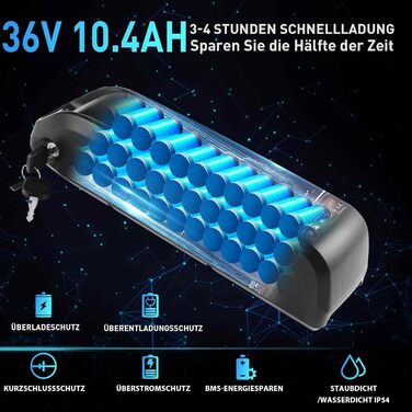 Електровелосипед, 27,5-дюймовий трекінговий велосипед для чоловіків та жінок з акумулятором 36 В 10,4 Аг, двигуном 250 Вт, запасом ходу 100 км, електричний велосипед з 7-ступінчастою коробкою передач, гірський електровелосипед Pedelec для дорослих, зелени