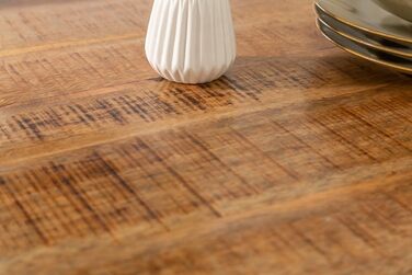 Обідній стіл Riess Ambiente з масиву дерева, Iron Craft 200 см, мангове дерево, промисловий дизайн, з X-подібними ніжками, кухонний стіл, конференційний стіл 200 см