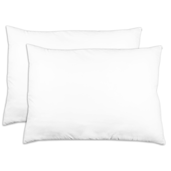 Комплект подушок ZOLLNER з 2 предметів - Виготовлено в Німеччині - Наповнювач з поліестеру - Чохол з високоякісного поліестеру - Можна прати при температурі до 60C - 60x80 см - Готельна якість - Сертифіковано Oeko-Tex 60x80 см Білий