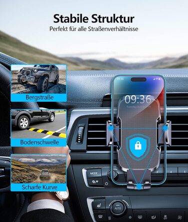 Автомобільний тримач для мобільного телефону Glangeh, автомобільна вентиляція, 2024 Upgrade Hook Clip Автомобільний тримач для моб