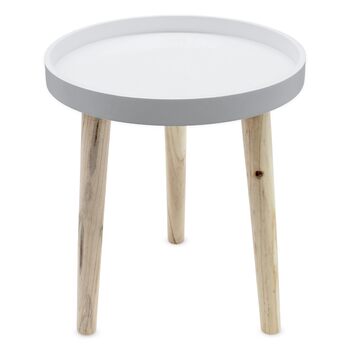 Декоративний дерев&39яний стіл Spetebo 36x30 см - Білий - Маленький бічний столик, журнальний столик, диван-столик